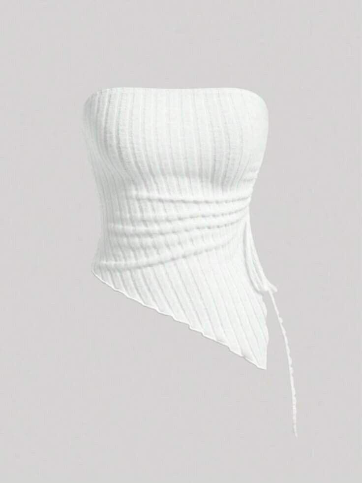 Haut bustier asymétrique blanc