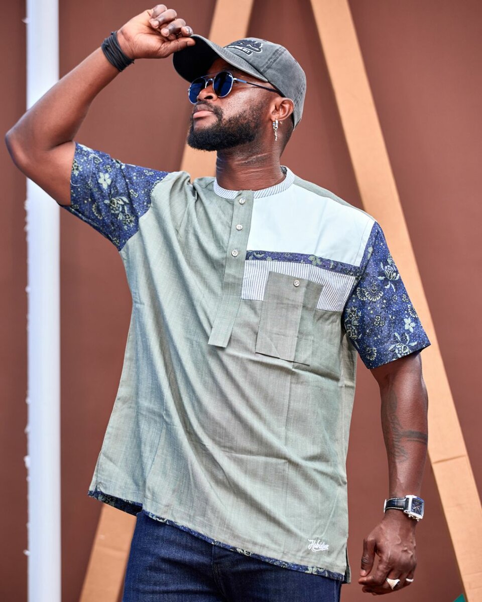 Chemise en lin à motifs pour homme