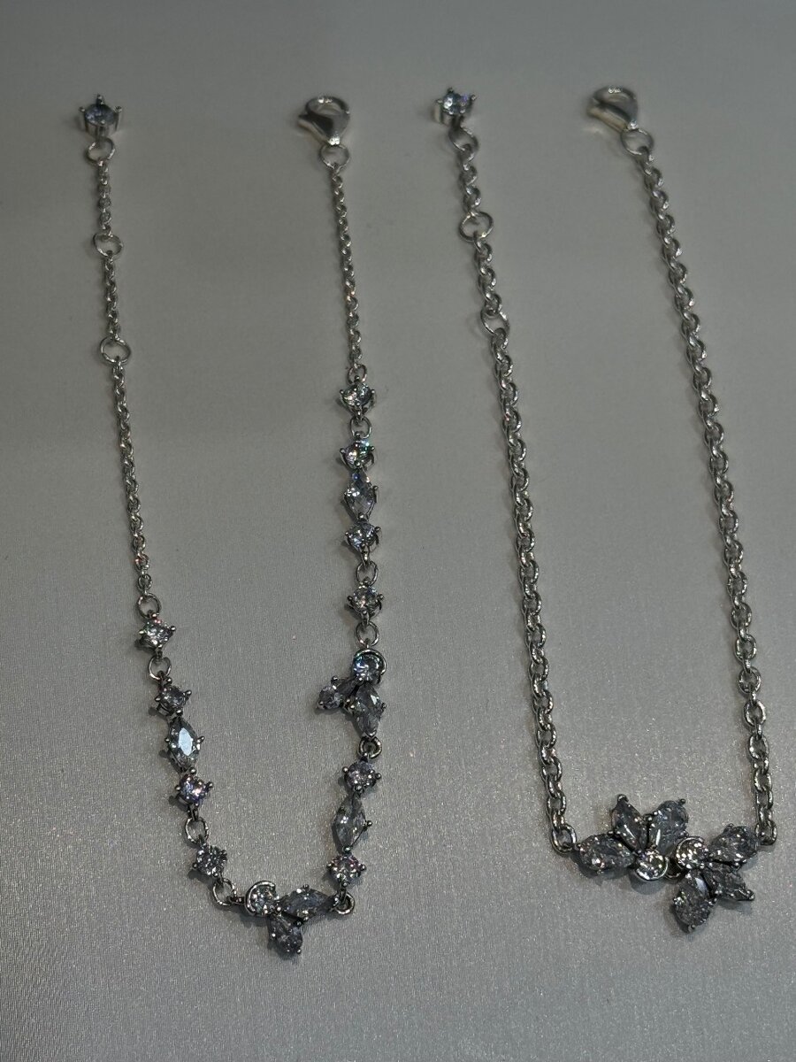 Браслет тенниска из серебра