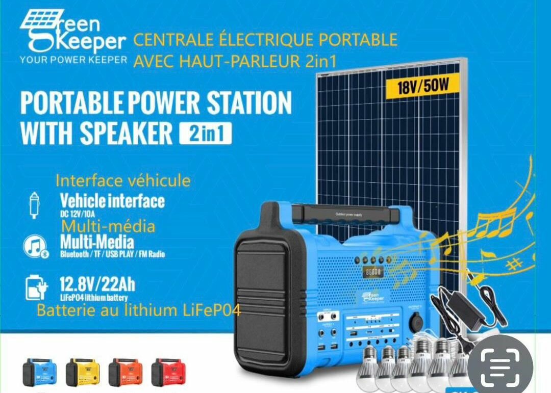 Station d'énergie portable 2-en-1