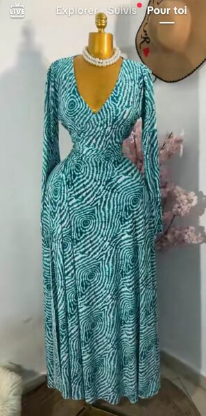 Robe longue élégante imprimée