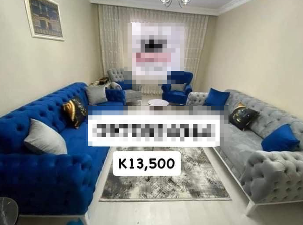 set gray-blue furniture