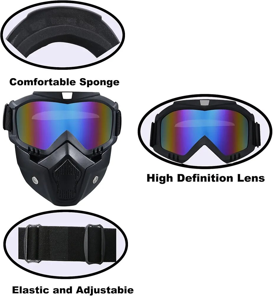 Masque Moto Détachable