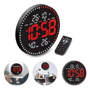 Horloge murale LED numérique