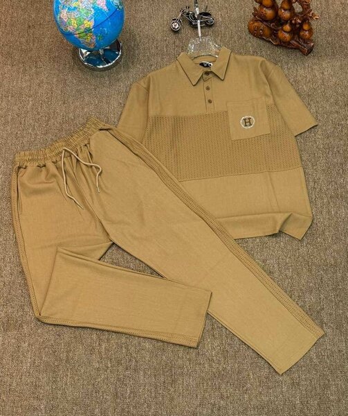 Ensemble homme jogging et polo beige