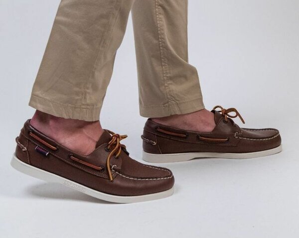 Mocassins bateau en cuir homme