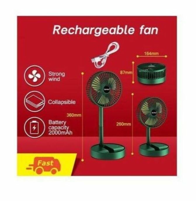 Ventilateur pliable rechargeable