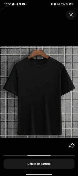 T-shirt noir basique homme