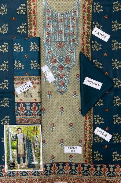 Printed lawn suit