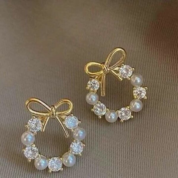 Golden Metal Earrings