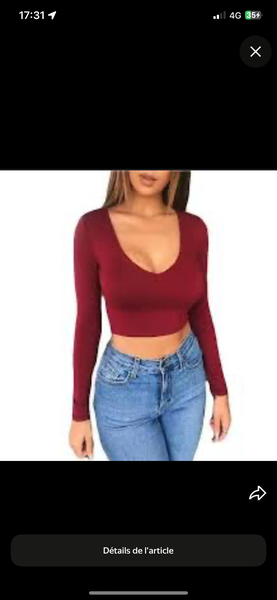 Crop tops femme élégants