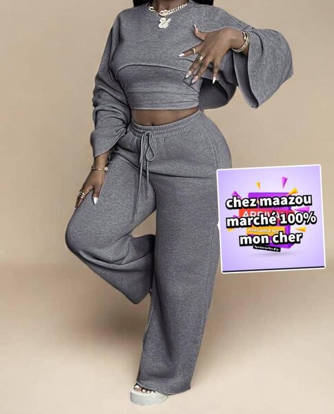 Ensemble Confort Gris Femme