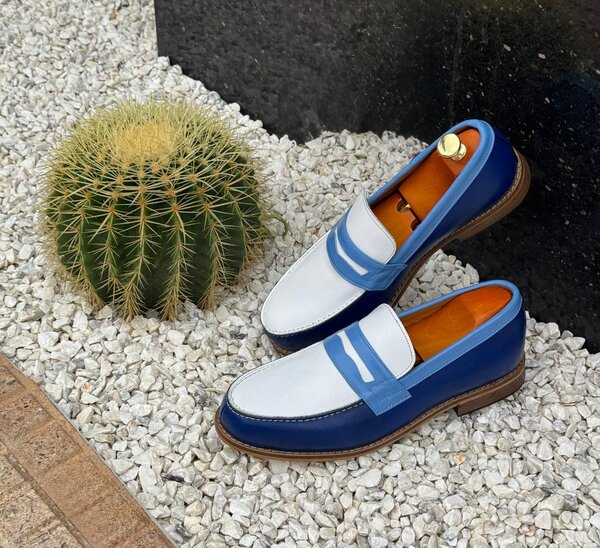 Mocassins élégants bicolores