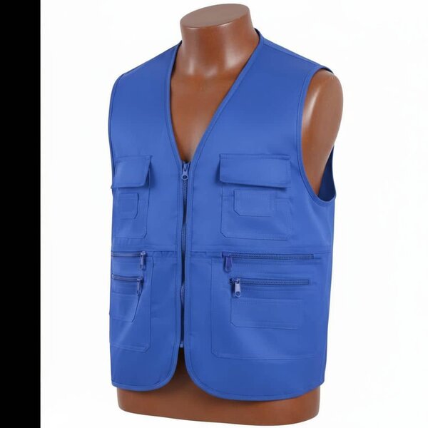 Gilet bleu multifonction homme