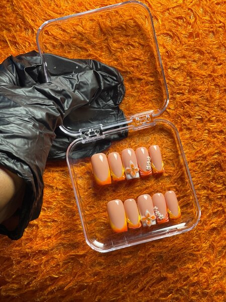 Ongles Press-On Floraux