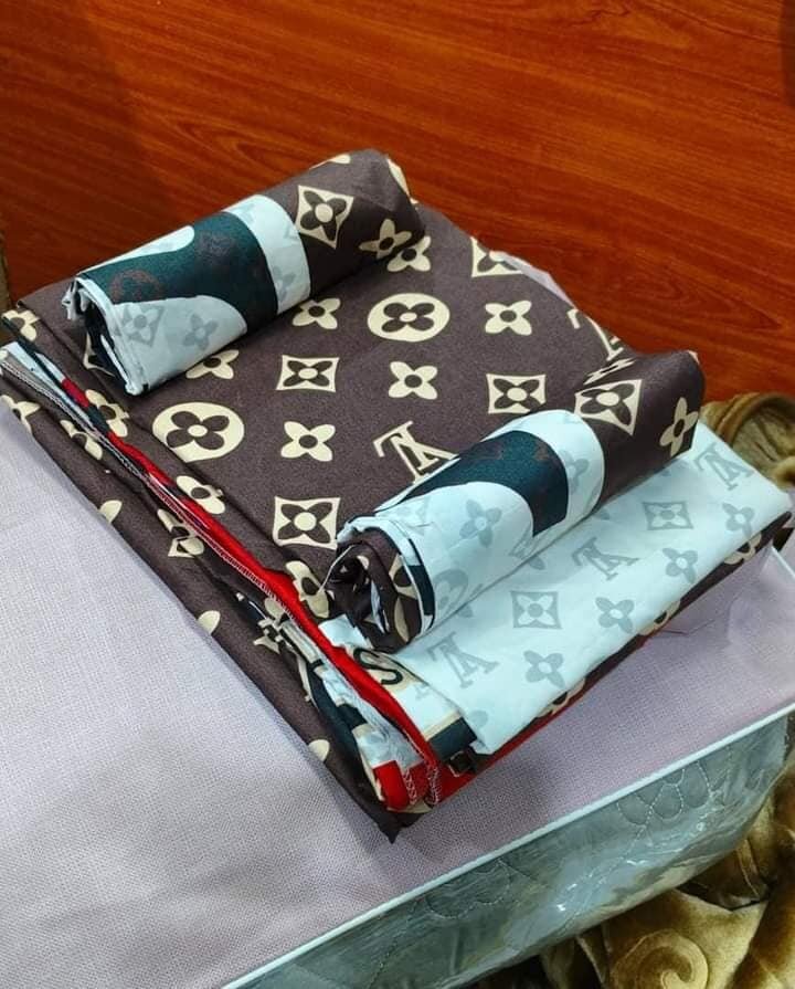 100% cotton sheets with print. Double size 