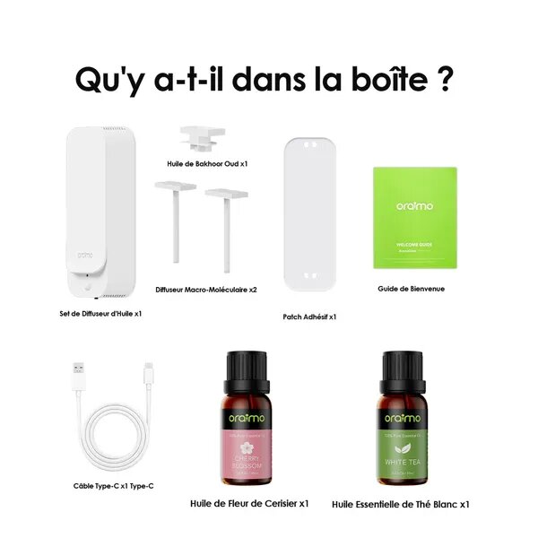 Diffuseur d'Aromathérapie Mural Oraimo