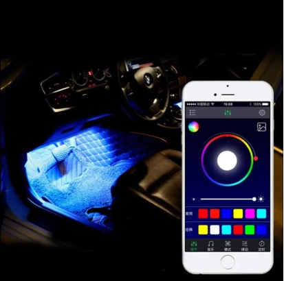 Atmospheric Light For Car & Bikes Bluetooth Operated