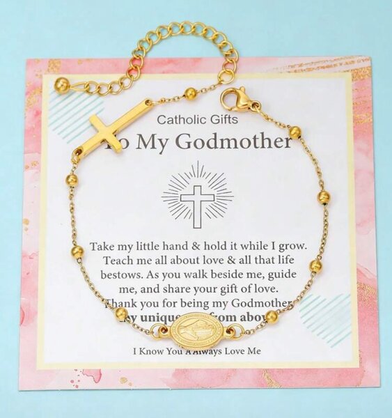 Bracelet catholic gift My Godmother