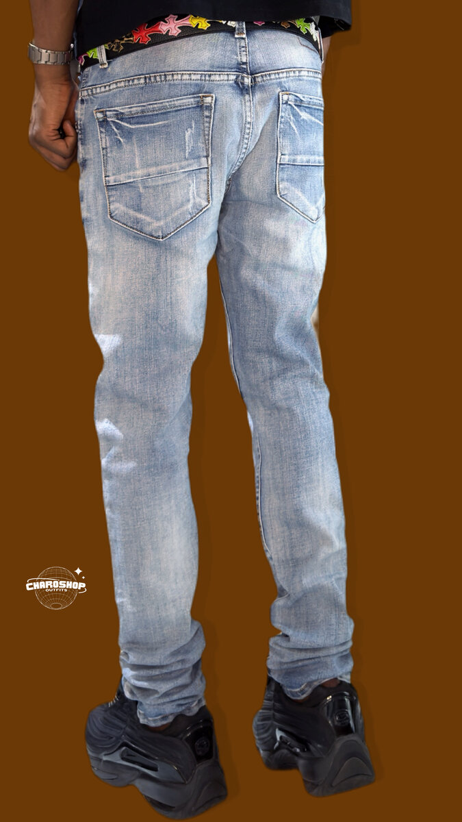 Jean Slim Homme Déchiré