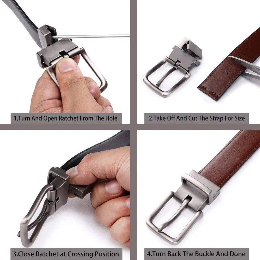 2-in-1 Pure Leather Belt