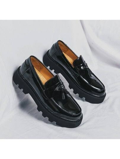 Mocassins Noirs Vernis Tendance