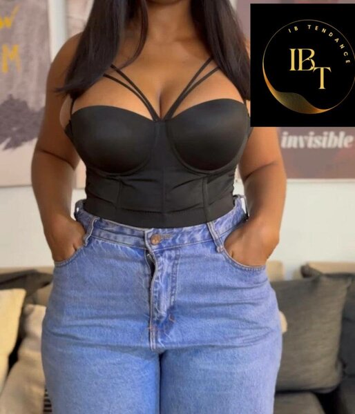 Top noir bustier élégant