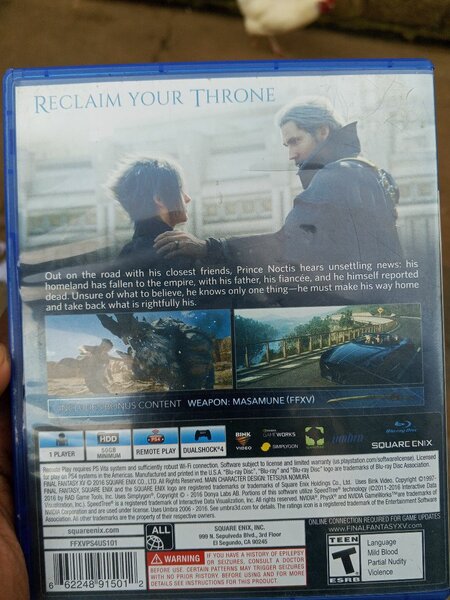 Jeu PS4 Final Fantasy XV