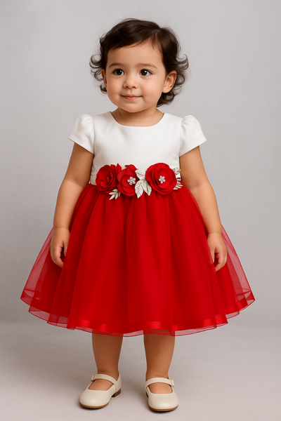 Robe élégante bébé fleur