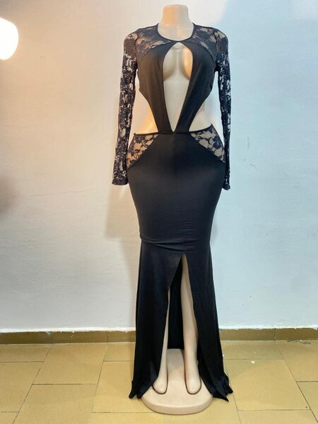 Robe Longue en Dentelle Sexy