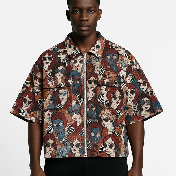 Lady In Glass Cropped Shirt