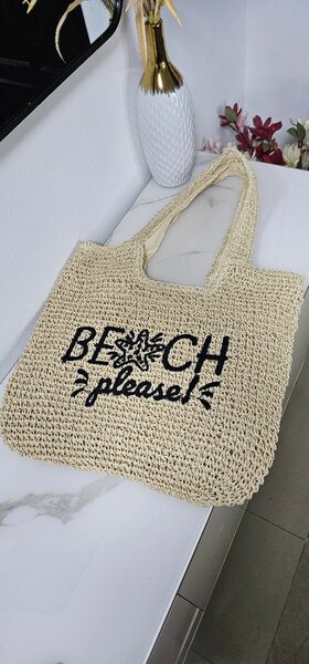 Sac de plage en paille