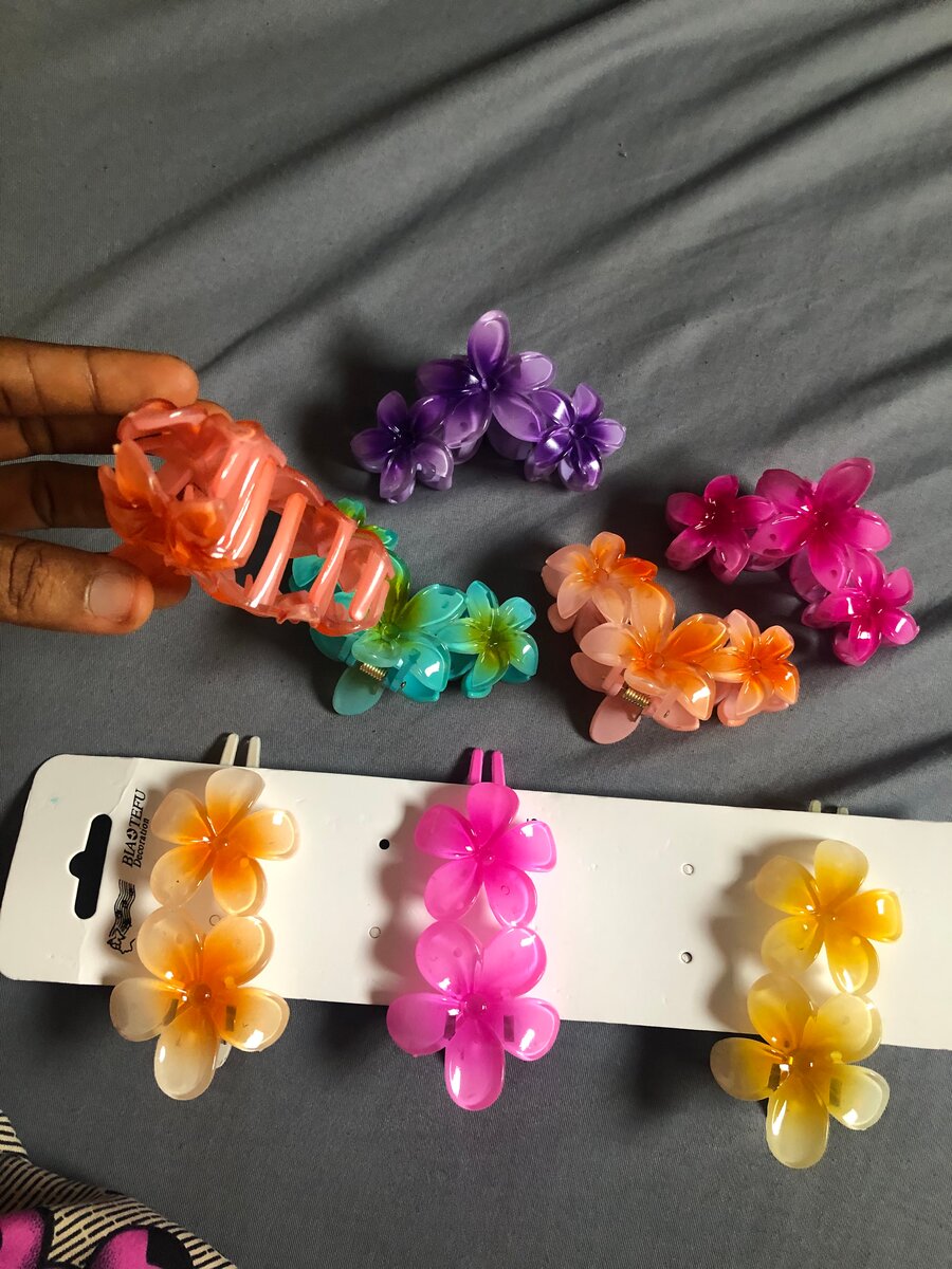 Pince cheveux fleurale