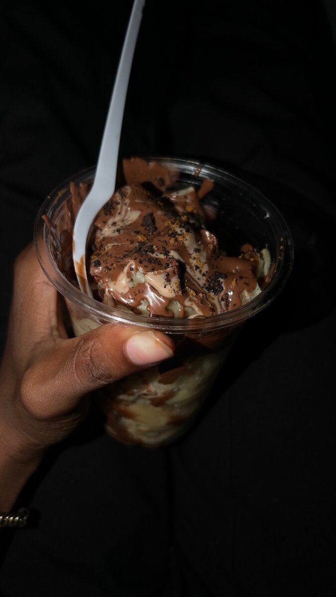 Gourmandise glacée chocolatée