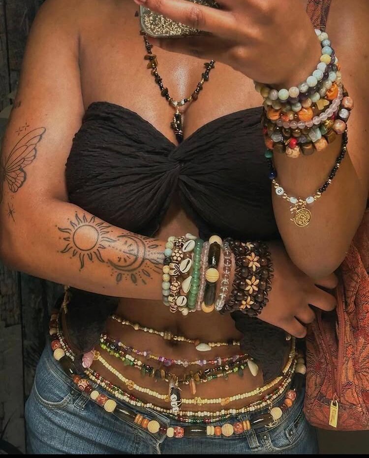 Multicolor Beaded Waist Chain