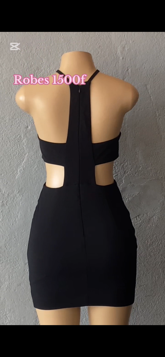 Robe noire élégante soirée