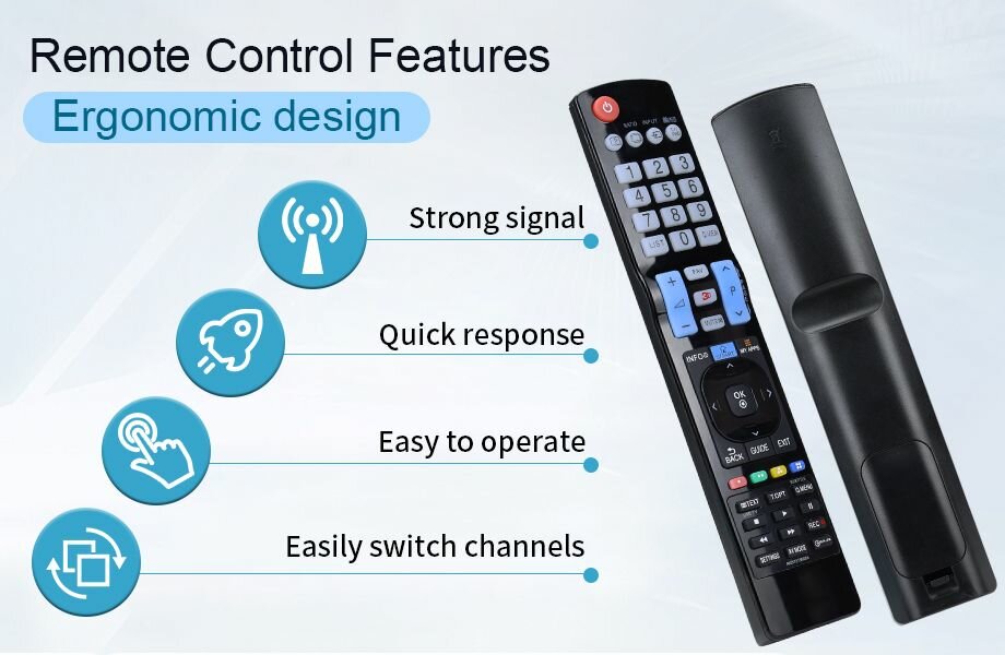 Télécommande universelle TV ergonomique