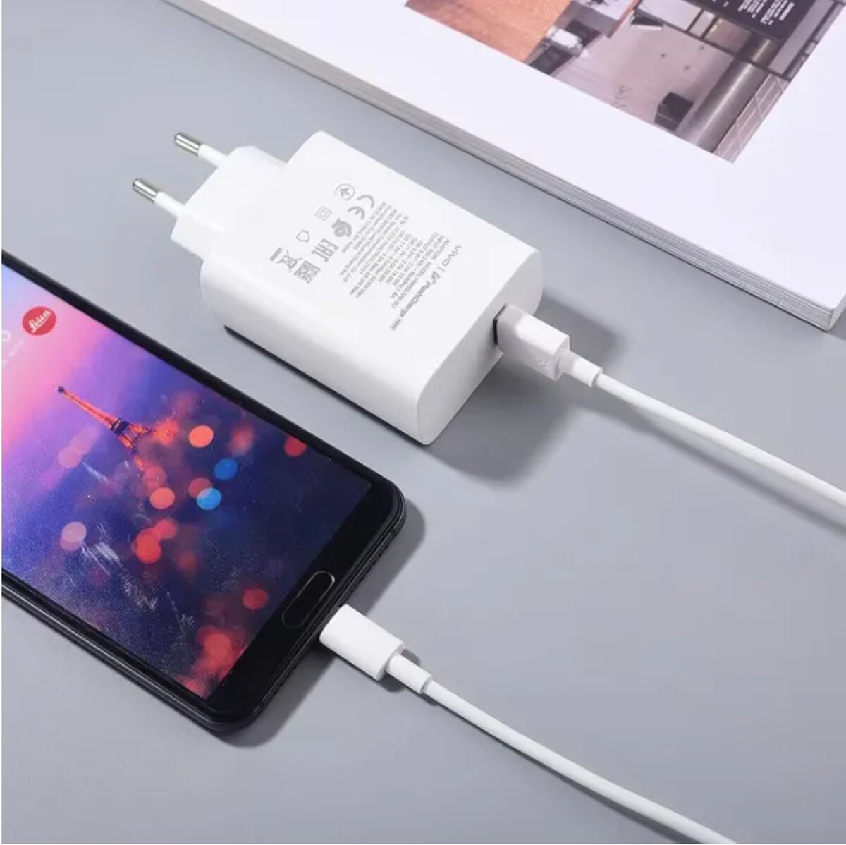 VIVO 66W Super Fast Charger flash,VOC,Super fast,Quick and Fast Charging Travel Adapter
