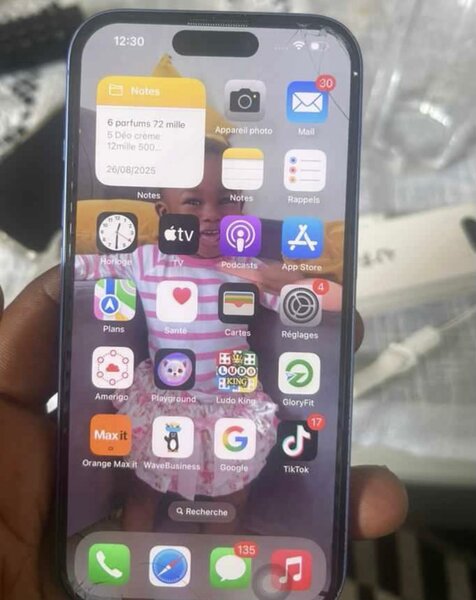 iPhone 16 bleu, 128gb