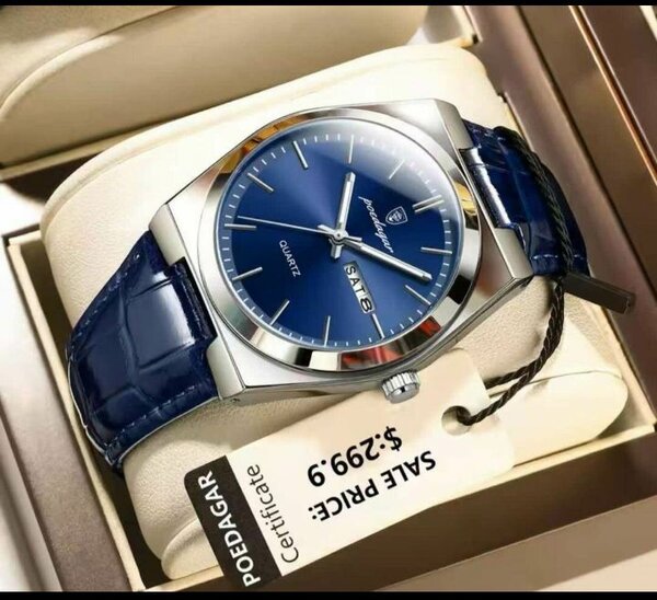 Montre élégante en cuir