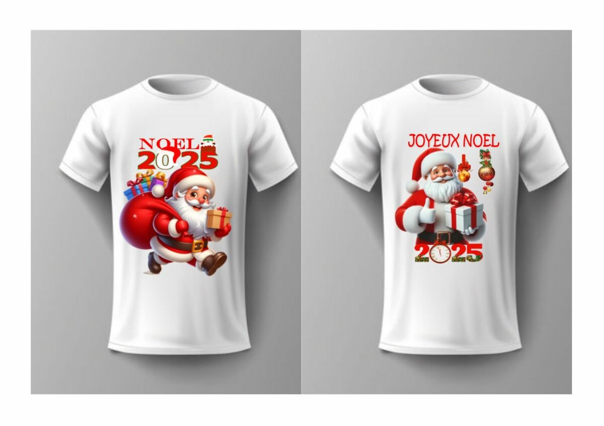 T-shirt Noël 2025 Père Noël