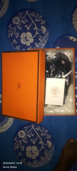 Genuine Hermes Crystal Men Slipper