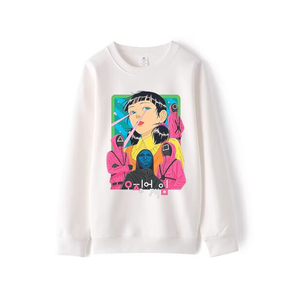 Свитшоты с мерчем "Игра кальмара" светящие в темноте