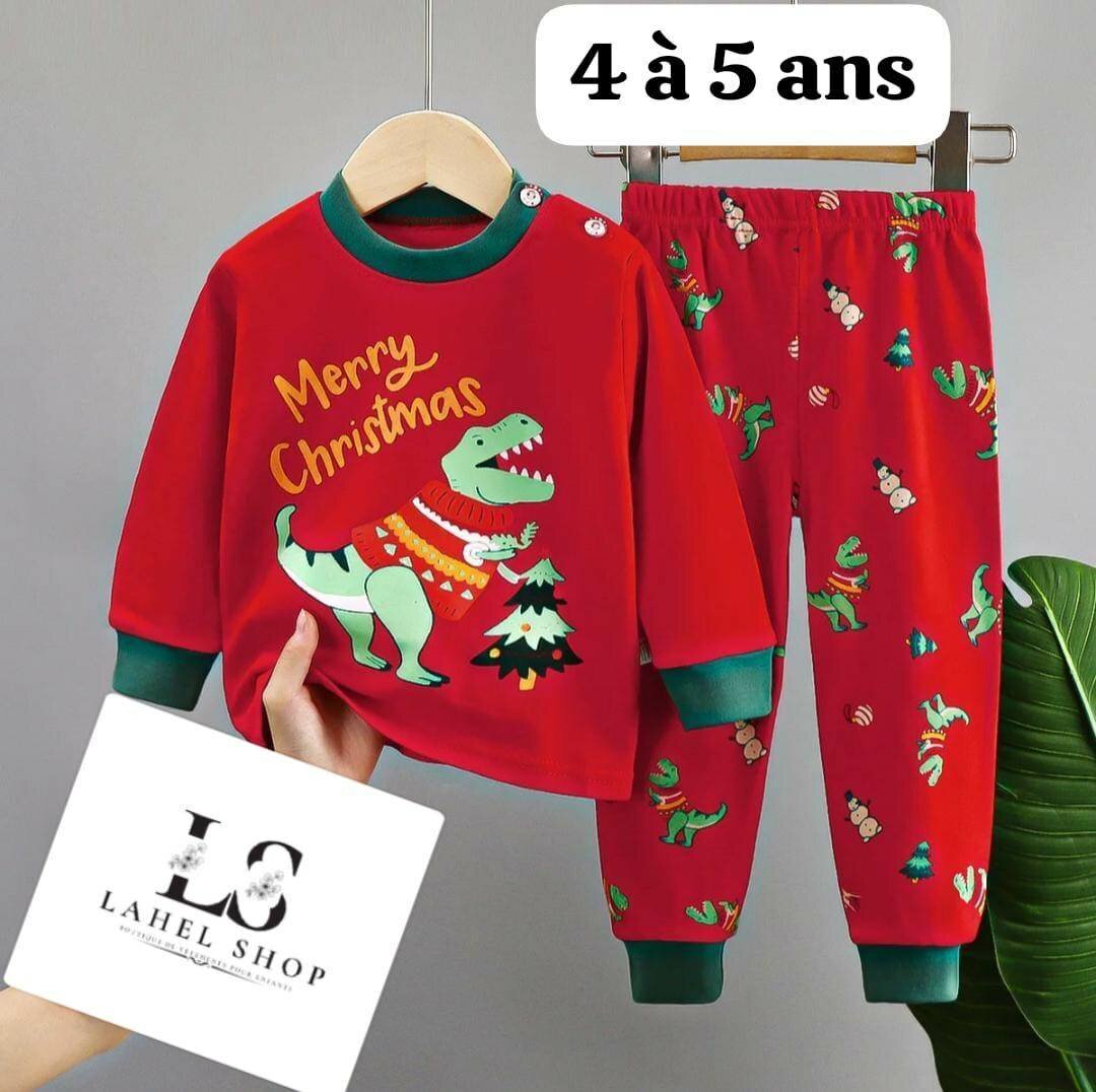 Pyjama Enfant Noël Dinosaure