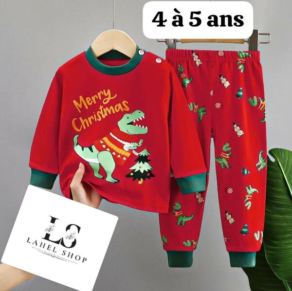 Pyjama Enfant Noël Dinosaure