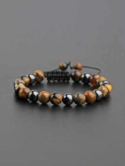 Bracelet œil de Tigre+Hématite