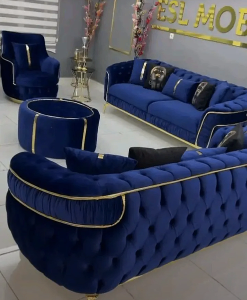 Canapé Luxe en Velours Bleu