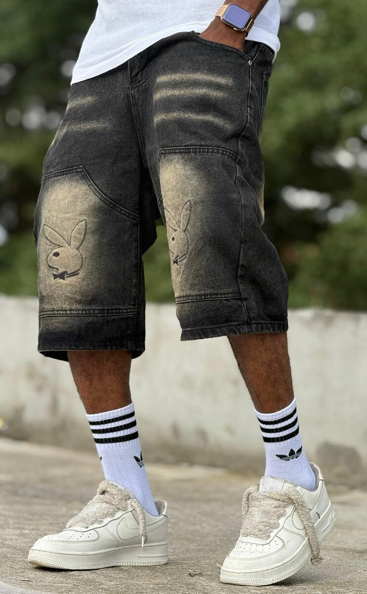 Bermudas en denim pour hommes
