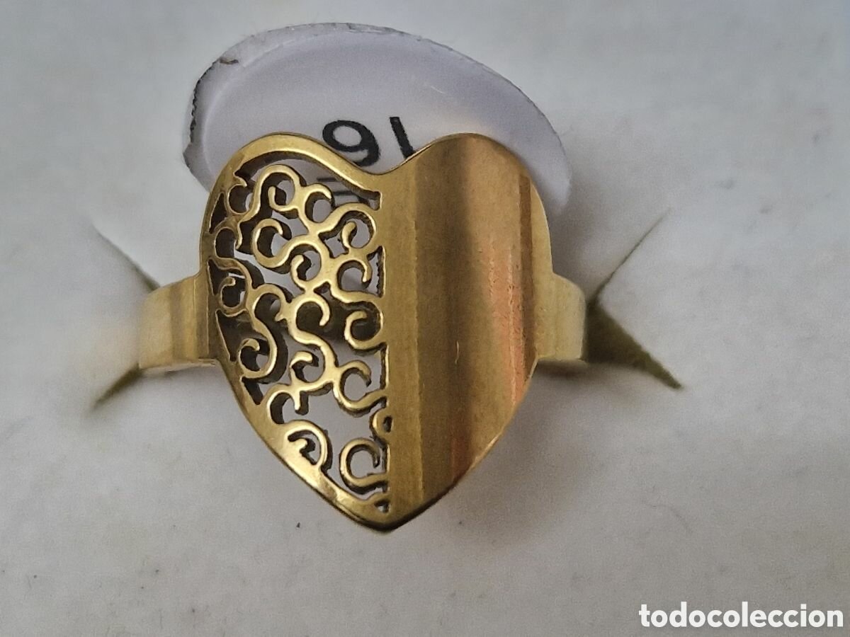 Bague cœur dorée ajourée