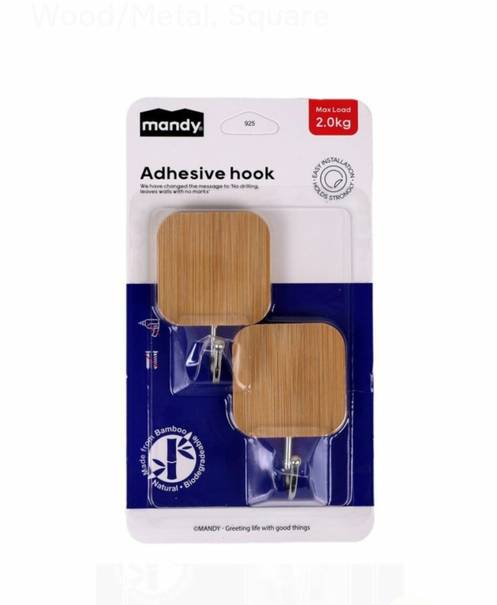 Crochets adhésifs bambou